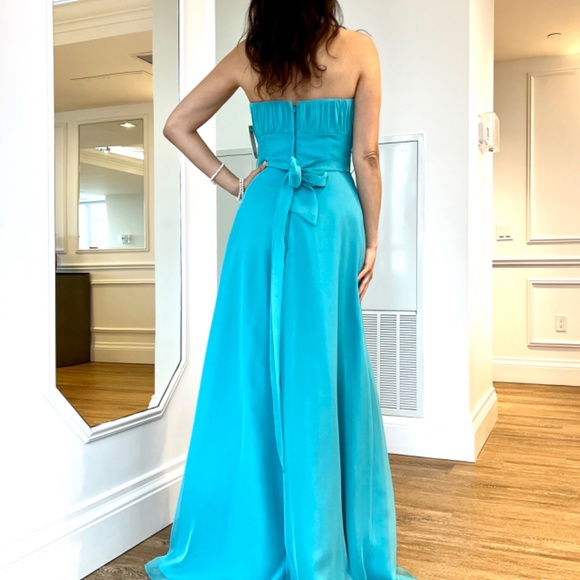New Party Dress With Tag turquoise colour - Picture 2 of 6